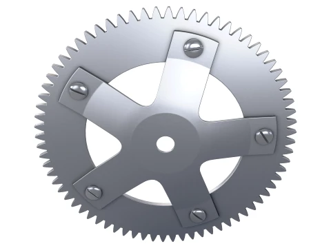 Gear Spur D308mm T18mm M1 3D Model