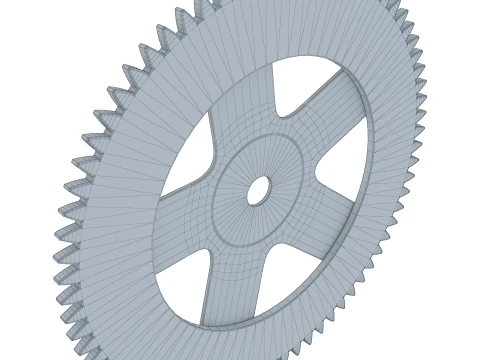 Gear Spur D308mm T18mm M1 3D Model