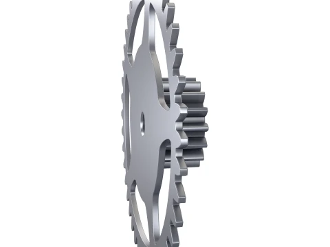 Sperone per ingranaggi D312mm T57mm M1 Modello 3D