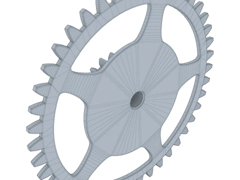Sperone per ingranaggi D312mm T57mm M1 Modello 3D