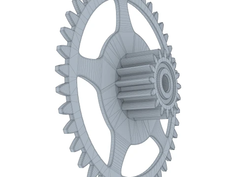 Sperone per ingranaggi D312mm T57mm M1 Modello 3D