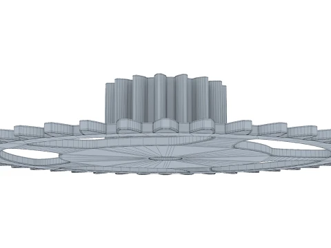 Sperone per ingranaggi D312mm T57mm M1 Modello 3D
