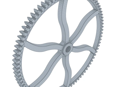 Sperone per ingranaggi D326mm T22mm M1 Modello 3D
