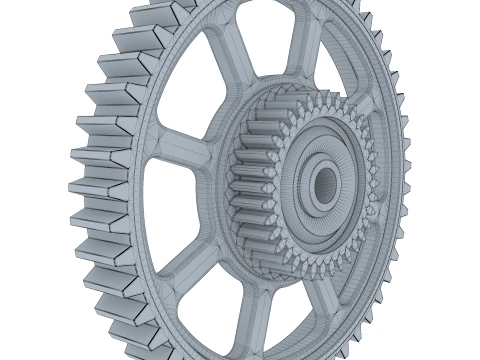 Gear Spur D524mm T119mm M1 3D Model