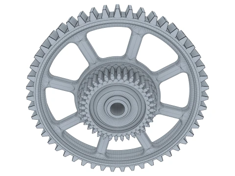 Gear Spur D524mm T119mm M1 3D Model