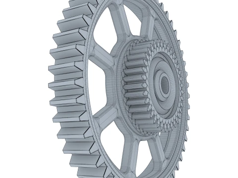 Gear Spur D524mm T119mm M1 3D Model