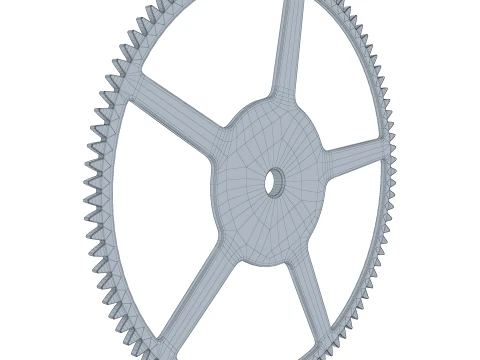 Gear Spur D593mm T18mm M1 3D Model