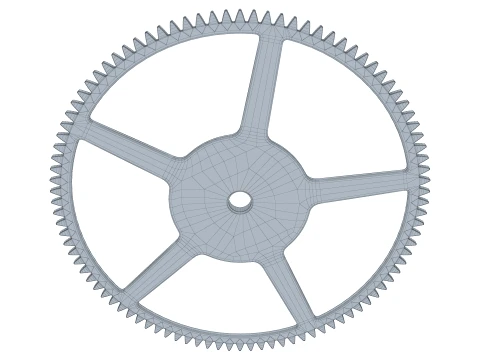 Gear Spur D593mm T18mm M1 3D Model