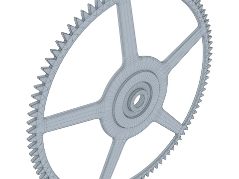 Gear Spur D593mm T18mm M1 3D Model