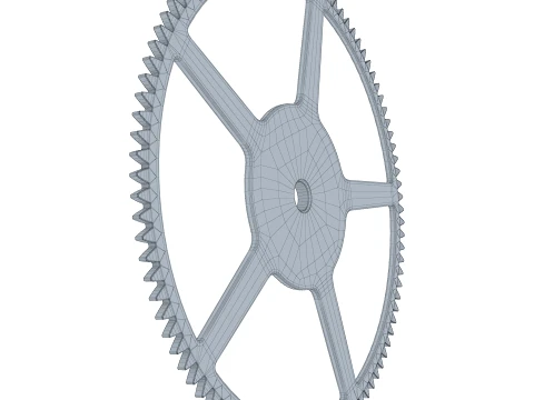 Gear Spur D593mm T18mm M1 3D Model