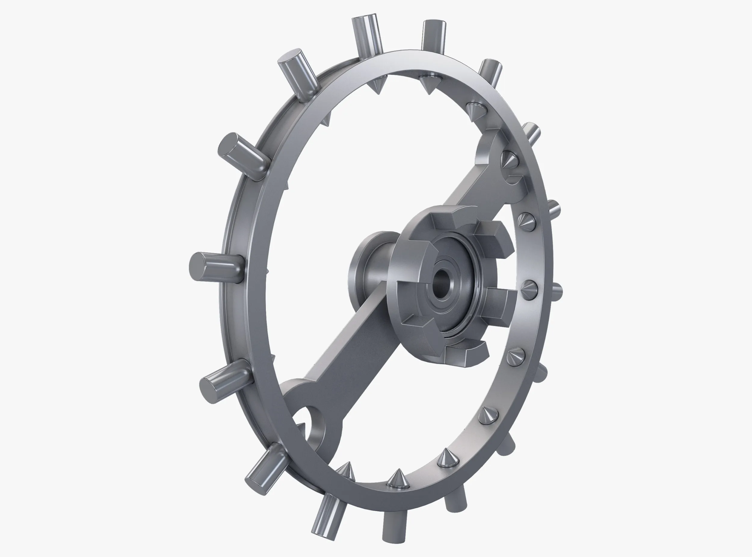 Pinwheel Gear Assembly M1 3D Model .c4d .max .obj .3ds .fbx .stl .blend 