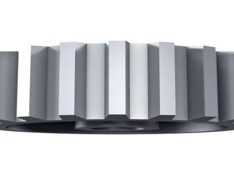 Gear Spur D300mm T62mm M1 Low Poly 3D Model