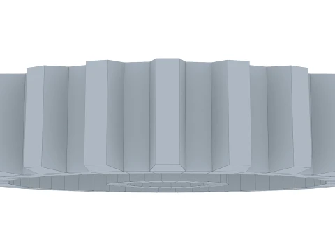 Gear Spur D300mm T62mm M1 Low Poly 3D Model