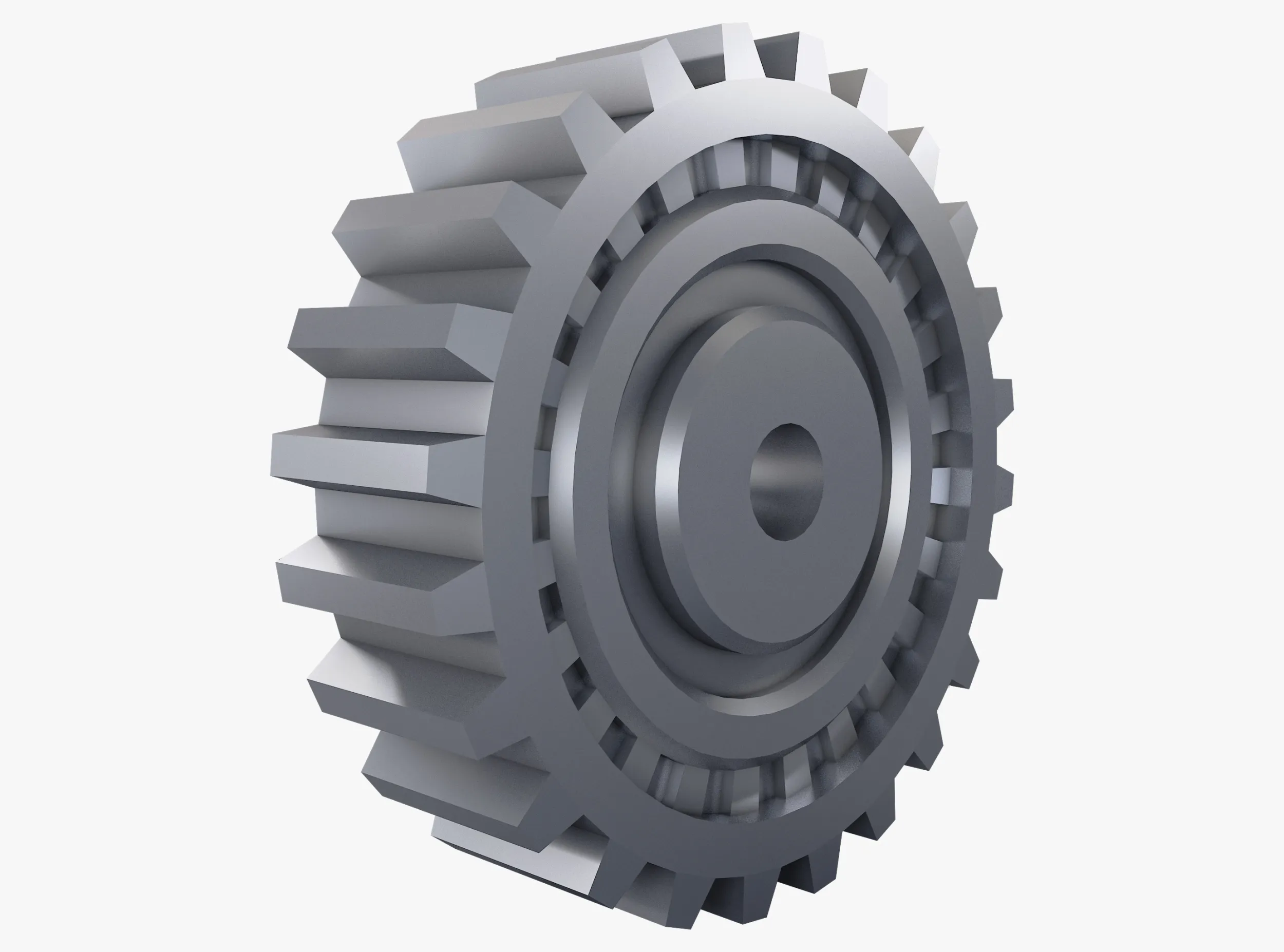 Gear Spur D300mm T82mm M1 Low Poly 3D Model .c4d .max .obj .3ds .fbx .stl .blend
