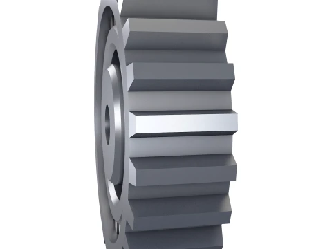 Gear Spur D300mm T82mm M1 Low Poly 3D Model