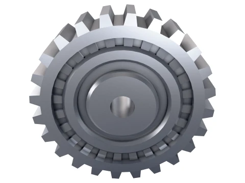 Gear Spur D300mm T82mm M1 Low Poly 3D Model