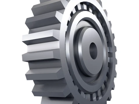 Gear Spur D300mm T82mm M1 Low Poly 3D Model