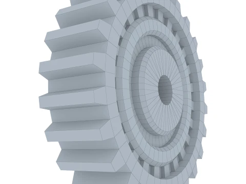 Gear Spur D300mm T82mm M1 Low Poly 3D Model