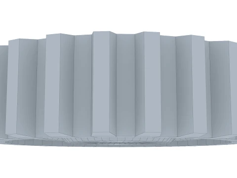 Gear Spur D300mm T82mm M1 Low Poly 3D Model