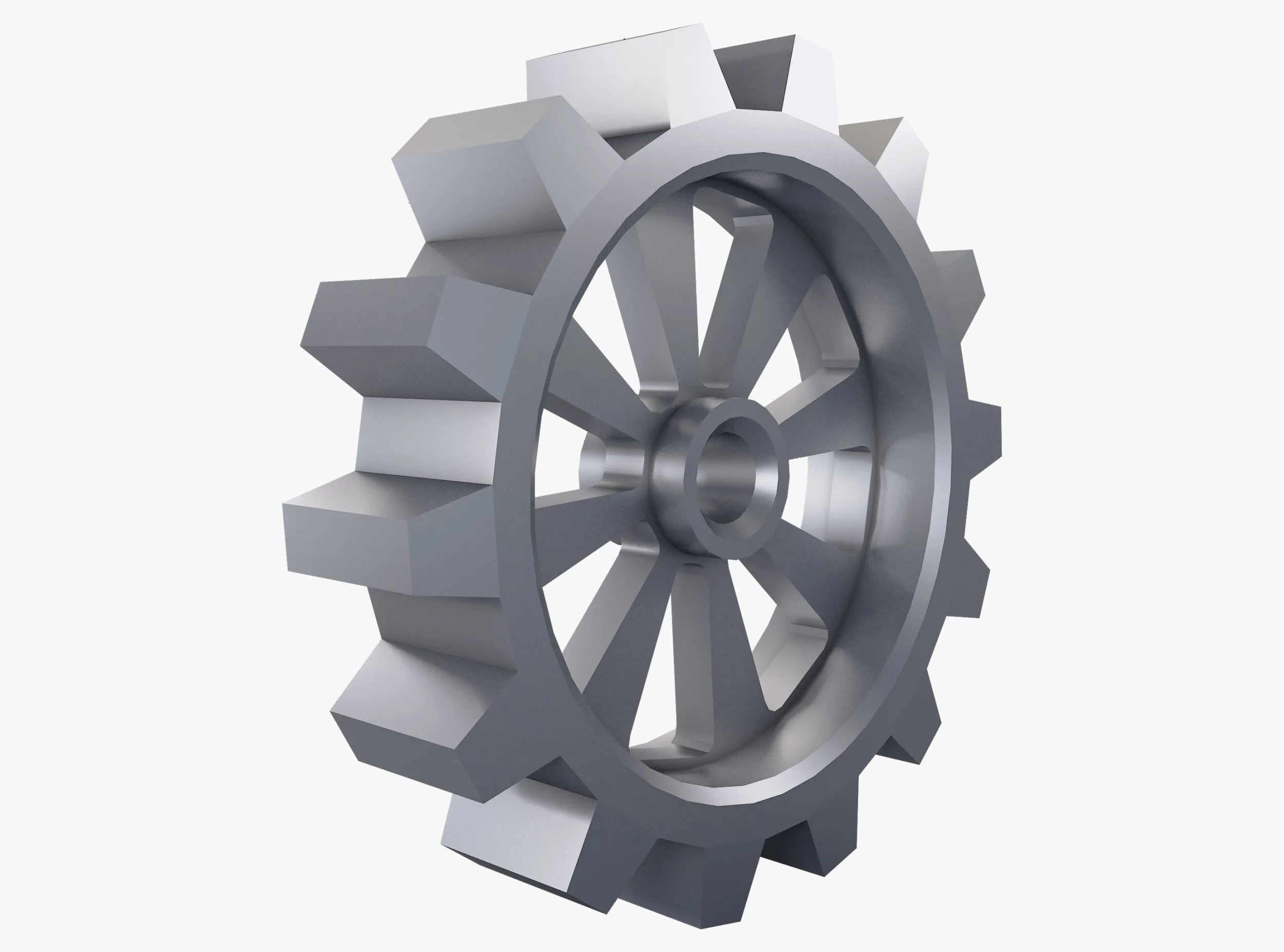 Gear Spur D375mm T82mm M1 Low Poly 3D Model .c4d .max .obj .3ds .fbx .stl .blend 
