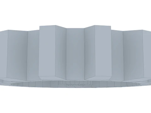 Gear Spur D375mm T82mm M1 Low Poly 3D Model
