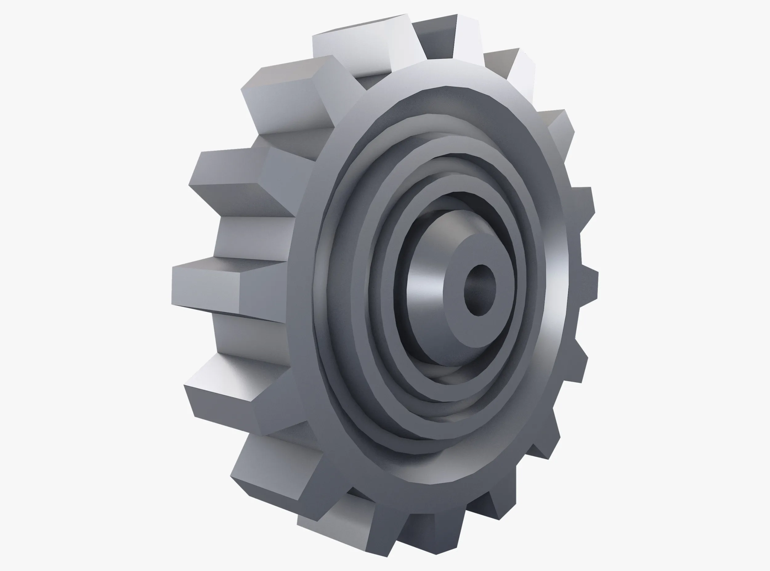 Sperone D420mm T122mm M1 Basso Poly Modello 3D .c4d .max .obj .3ds .fbx .stl .blend 