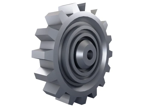 Engranaje recto D420mm T122mm M1 Low Poly Modelo 3D