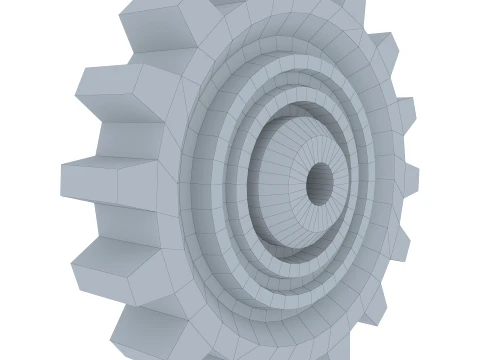 Sperone D420mm T122mm M1 Basso Poly Modello 3D