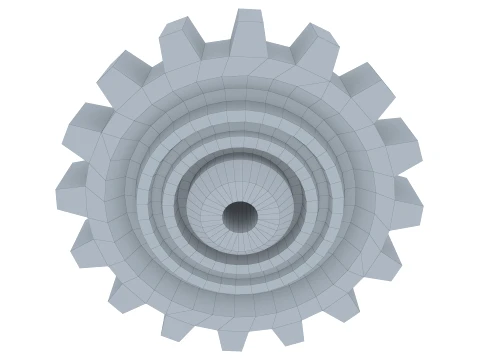 Sperone D420mm T122mm M1 Basso Poly Modello 3D
