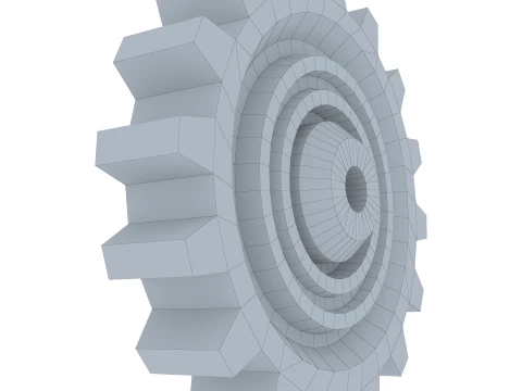 Sperone D420mm T122mm M1 Basso Poly Modello 3D