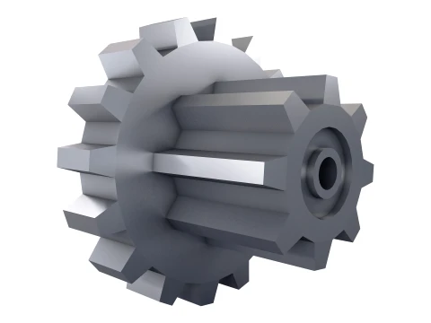 Gear Spur D420mm T292mm M1 Low Poly 3D Model