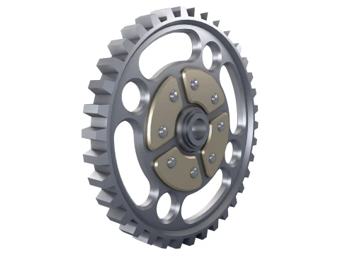 Engranaje recto D435mm T53mm M1 Low Poly Modelo 3D
