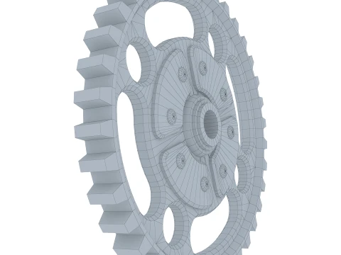 Sperone D435mm T53mm M1 Basso Poly Modello 3D