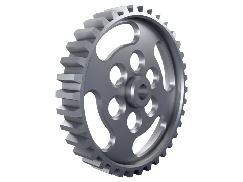 Engranaje recto D435mm T68mm M1 Low Poly Modelo 3D