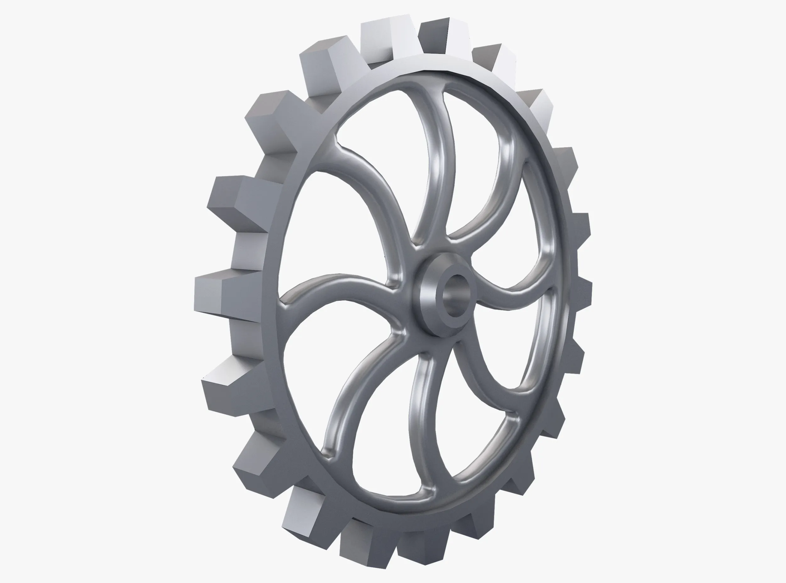 Gear Spur D510mm T51mm M1 Low Poly 3D Model .c4d .max .obj .3ds .fbx .stl .blend 