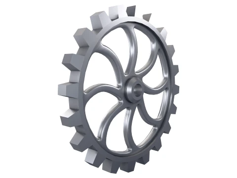 Engranaje recto D510mm T51mm M1 Low Poly Modelo 3D
