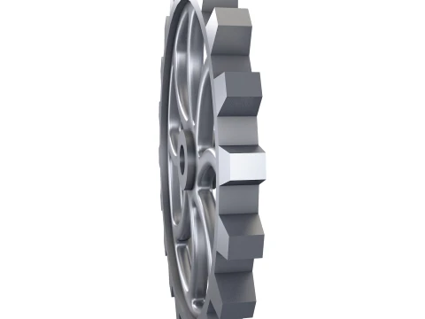 Gear Spur D510mm T51mm M1 Low Poly 3D Model