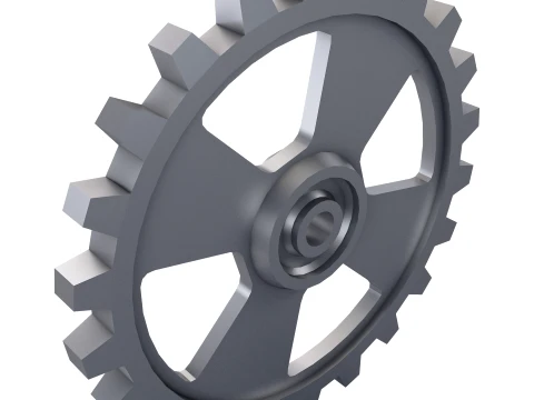 Gear Spur D556mm T59mm M1 Low Poly 3D Model
