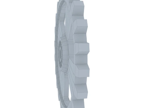 Gear Spur D556mm T59mm M1 Low Poly 3D Model