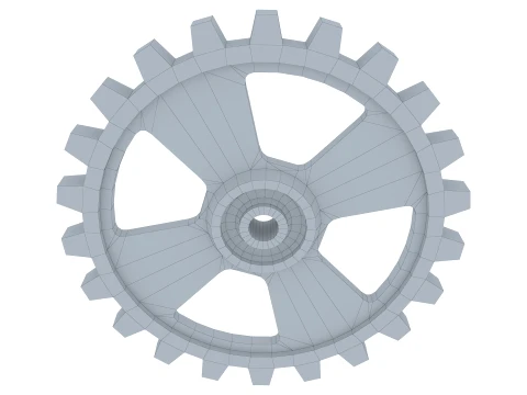 Gear Spur D556mm T59mm M1 Low Poly 3D Model