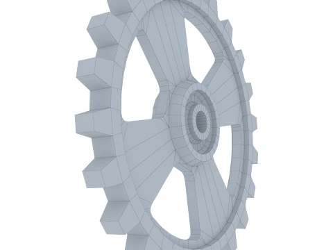 Gear Spur D556mm T59mm M1 Low Poly 3D Model