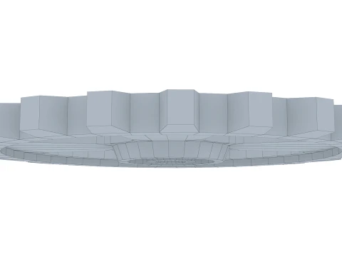 Gear Spur D556mm T59mm M1 Low Poly 3D Model