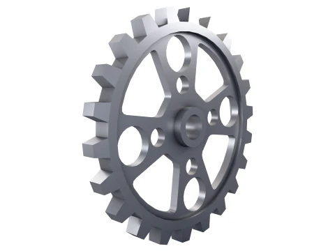 Engranaje recto D556mm T62mm M1 Low Poly Modelo 3D
