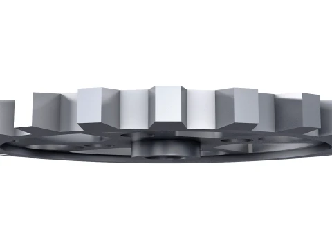 Dente de engrenagem D556mm T62mm M1 Low Poly Modelo 3D
