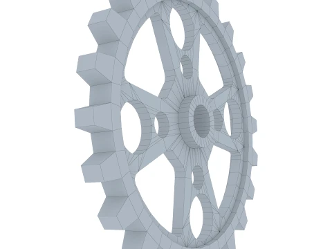 Dente de engrenagem D556mm T62mm M1 Low Poly Modelo 3D