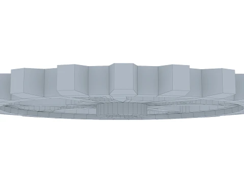 Dente de engrenagem D556mm T62mm M1 Low Poly Modelo 3D