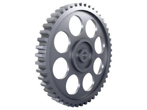 Engranaje recto D568mm T60mm M1 Low Poly Modelo 3D