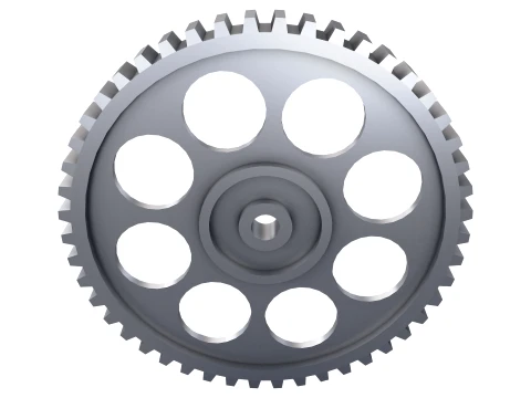 Gear Spur D568mm T60mm M1 Low Poly 3D Model