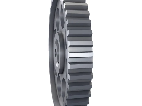 Gear Spur D568mm T82mm M1 Low Poly 3D Model