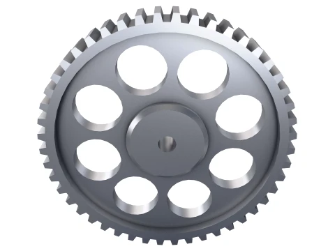 Gear Spur D568mm T82mm M1 Low Poly 3D Model